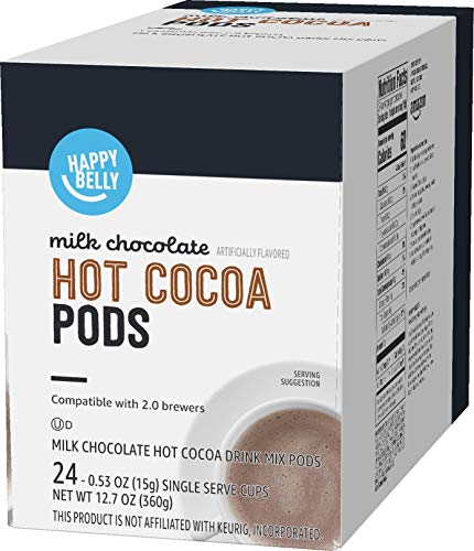 HAPPY BELLY HOT COCOA PODS, MILK CHOCOLATE, 24 COUNT