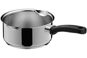 Maharaja, Milk pan, Measuring Spouts, Durable Stainless Steel, Great for Milk-Based teas, Masala chai, Riveted Bakelit Handle
