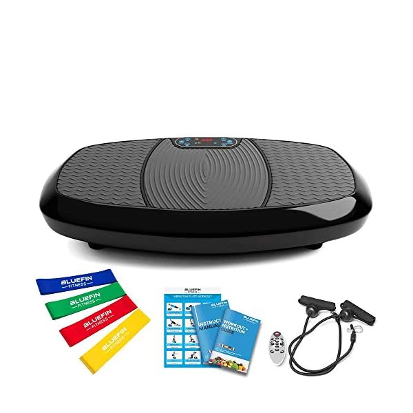 Bluefin Fitness Dual Motor 3D Power Vibration Plate | Oscillation, Vibration + 3D Motion | Huge Anti-Slip Surface…