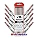 WeldingCity 10-pk Premium TIG Welding Tungsten Electrode Rod 2.0% (Red, EW-Th20) 1/16