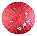 Festcool Asian Parasol Umbrella Fabric Hand-painted Chinese Japanese (red)