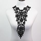 Yontree Neckline Collar Venise Lace Applique Black
