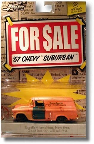 Jada Dub City For Sale Orange 1957 Chevy Suburban 1:64 Scale Die Cast Truck Car