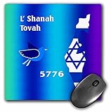 3D Rose"Print of L Shanah Tovah On Blue Purple