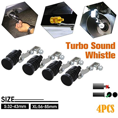 Sound Maker,TADAMI Car Auto Exhaust Pipe Straight Tailpipe Accessory Loud Whistle Sound Maker Professional Parts & Accessories (S, Silver)