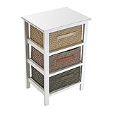 Versa 20100010 - Cómoda para baño, 3 cajones, multicolor