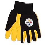 WinCraft NFL Pittsburgh Steelers Two-Tone Gloves, 2-Pack, Yellow/Black