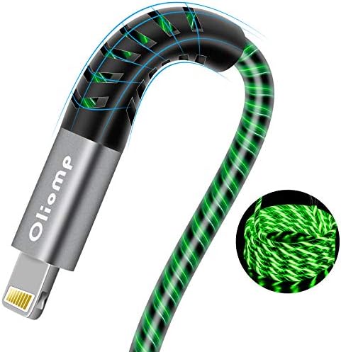 iPhone Charger Cable, 6FT LED Lightning Cable [Apple MFi Certified