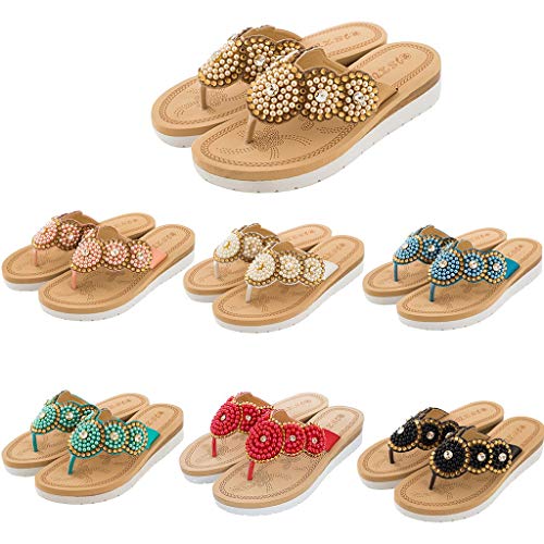 New in Respctful✿Women's Bohemian Summer Platform Wedge Beach Flip Flop Toe High Heel Thong Sandals White - Thumbnail 3
