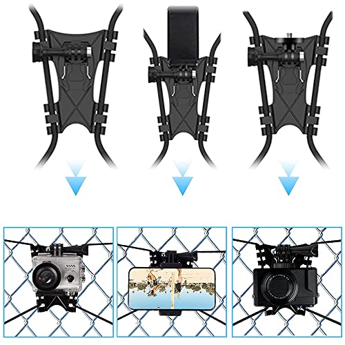 Action Camera Backstop Chain Link Fence Mount for GoPro/Digital Camera/Smart PhonesIdeal