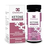 ChemCare Keto Ketone Test Strips - Medical Grade Ketosis Urine Testing Strips for Ketogenic Diet, Paleo, Atkins & Diabetic Diets, Lose Weight, Fat Burning,100ct