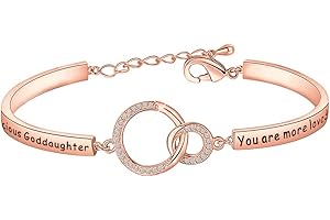 Lywjyb Birdgot Goddaughter Bracelet - Birthday, Christian Baptism Gift for Godmothers - You Are More Loved Than You Know Jewelry