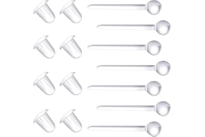 DSOMHZ Plastic Earrings,Clear Earrings for Sports/Work and Earring Backs 200Pcs Hyperallergic Comfortable Silicone Clear Stud for Men&Women