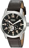 Fossil Men's ME3118 Pilot 54 Automatic Dark Brown Leather Watch