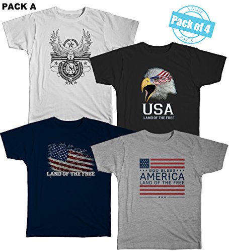 Usa american men s graphic short sleeve t-shirt value p…
