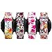 Molitec 20mm Quick Release Watch Band for Samsung Gear Sport/Garmin Vivoactive 3/Huawei Watch 2/Garmin Forerunner 645/Garmin Vivomove HR Smartwatch (Painting/Classic/Butterfly/Red Flower)