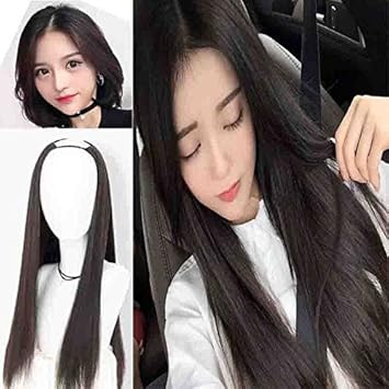 Amazon Com Partial Wig Girls Bangs Long Straight Hair Waist