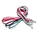 Rachel Pet Products Round Colorful PU Rolled Dog Walking Leashes for Small Medium Breeds, Pink, 120 x 1.0 cm
