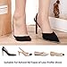Flammi Women's Ultra Low Cut Liner Socks with Sling Back No Show Padded Half Socks (Shoe-Size 5-8 US, 6 Pairs- 4beige+2black)