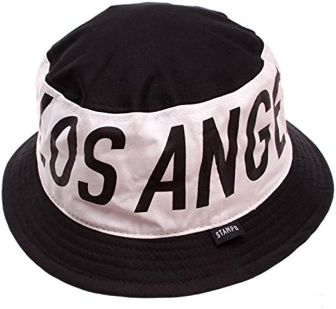 STAMPD Black &amp; White Los Angeles Bucket Hat