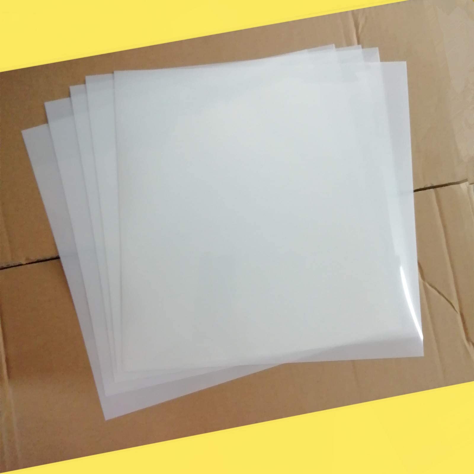 BANLTRE 12 Sheets 7.5 mil Mylar Sheet 12 x 12 inch Milky Translucent PET Blank Stencil Making Sheet for Cutting Machines, Cut Tool Template Material (7.5 mil)