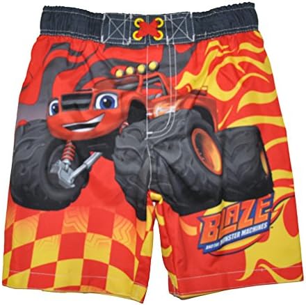 Blaze and the Monster Machines Little Boys Toddler Character Print Swim Short, Red 2T