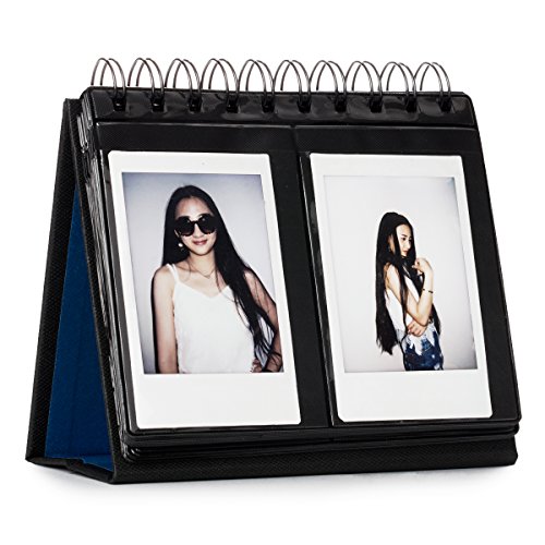 CAIUL Compatible 68 Pockets Desk Calendar Style Photo Album for Fujifilm Instax Mini 8 8+ 9 70 7s 90 25 26 50s Films (Black)