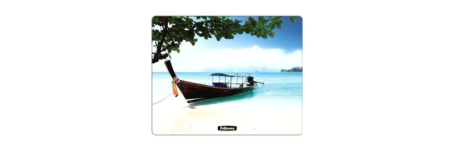 Fellowes Square Brite Mat Mouse Pad - Beach Shore
