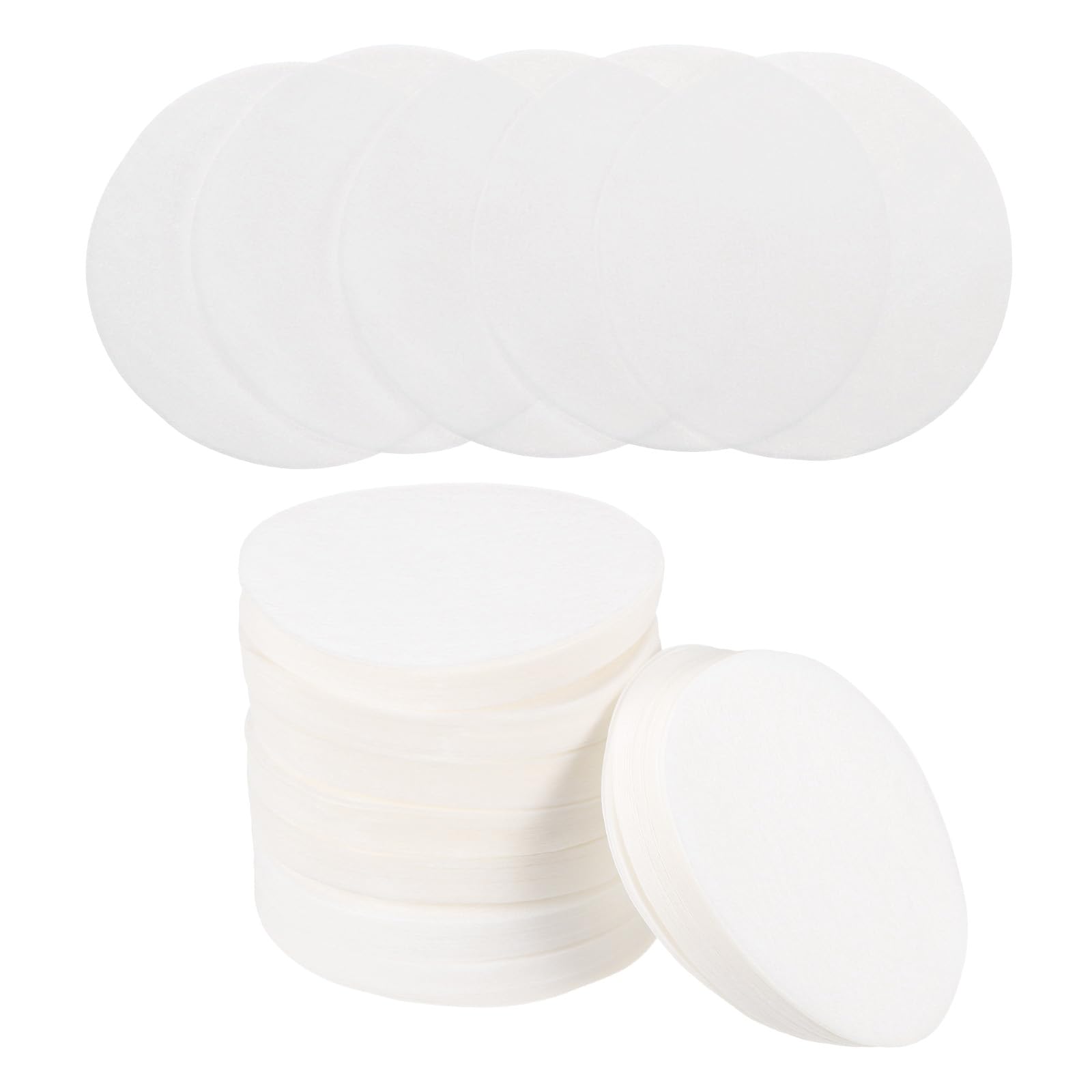 uxcell 400 Count 2.3" Round Coffee Filters, Disposable Paper Percolator Coffee Filters Natural Unbleached Wood Fiber,Suitable for Pour Over Coffee Filter Drip Coffee Maker White