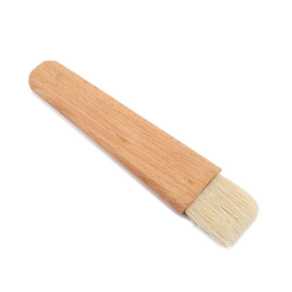 Wooden Barbecuing Brush for BBQ, Pastry, and Oil Brush Baking Brush Oil Sauce Butter Kitchen Tool (Flat Handle)