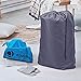 HOMEST 2 Pack Extra Large Travel Laundry Bag [28''x40''] Machine Washable Sturdy Rip-Stop Material Drawstring Closure, Grey