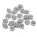 BEADNOVA 50pcs Tibetan Silver Cute Sunflower Flower Charm Bead Spacers for Jewelry Making Findings