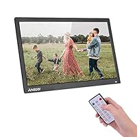 Andoer Digital Photo Picture Frame 17.3 inch Desktop Album 1600x900 Resolution 16:9TN LED Display Screen Support Calendar Clock Time Setting Music Movie with IR Remote Control Stand Bracket Gift