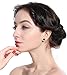 ORAZIO 4 Pairs Stainless Steel Women Stud Earrings Mens Ear Piercing Cubic Zirconia Earrings 5mm