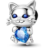 Charms for Bracelet Necklace 925 Sterling Silver Charm Beads for Woman | Silver Butterfly Star Moon Summer Travel Ocean Lucky Cat Evil Eye Pendant beads Jewelry for Mom