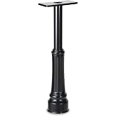 ARCHITECTURAL MAILBOXES 7507B Basic Post with Decorative Cover Black | Heavy-duty post with weather-resistant outdoor build and a rust-resistant powder-coat finish.