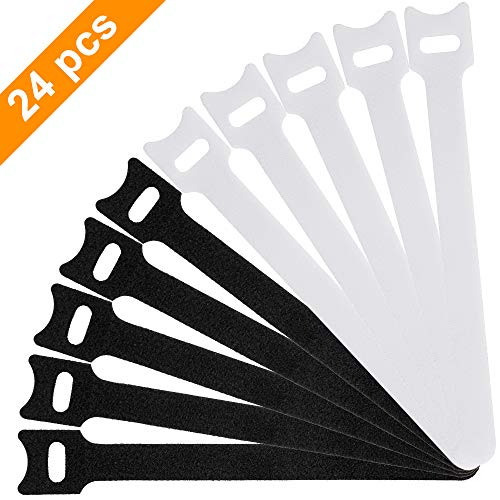 image for YOTON 24PCS Reusable Fastening Cable Ties, Premium Wire Self Adhesive 