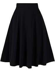 Moon Wood Women's Plus Size Midi Skirt High Elastic
