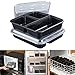 [10-Pack] Premium 3-Compartment Stackable Meal Prep Containers With Lids Reusable Microwavable Plastic BPA Free Lunch Box