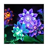 Innoo Tech LED Christmas String Lights Battery Operated Fairy Light for XMAS 40 LED Bulb Double-deck Lotus RGB Beads