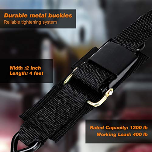 WELLUCK Boat Trailer Transom Tie Downs Straps 1200 LBS, 2" x 4