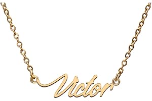 GR859C Name Tag Necklaces for Her His Friends Familys Relationship Memory Jewelry Gift