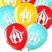 Carnival Circus Tent Latex Balloons by Nerdy Words (Pack of 16)