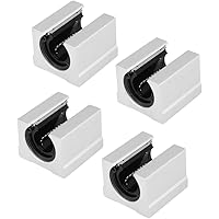 4 PCS SBR20UU 20mm Aluminum Open Linear Motion Ball Bearing CNC Slide Bushing Block for SBR20 20mm Linear Guide Rail