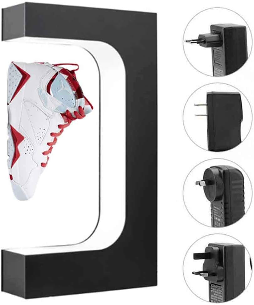 automatic electric revolving shoe rack on Amazon Com Xfy Shoe Display Floating Sneaker Stand 360 Degree Electric Rotating Display Rotating Sneakers Shoe Display Shelf Home Kitchen