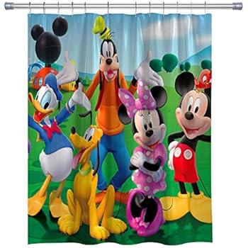 Amazon Com Disney All New Fabric Shower Curtain Set With 12