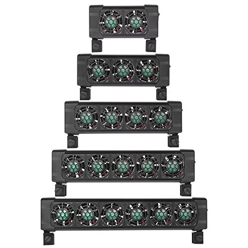 Aquarium Fish Tank Cooling System Fan Chiller + AC Adapter (5-Fans)