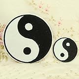 Ioffersuper Ying Yang Applique Iron On Patch Sticker Gift Retro 5.1cm