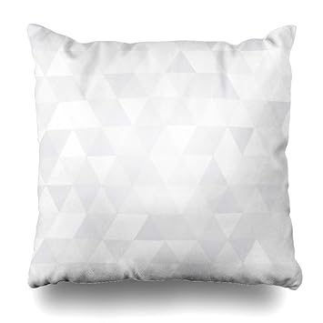 Amazon Com Ahawoso Throw Pillow Cover Digital Geometric White