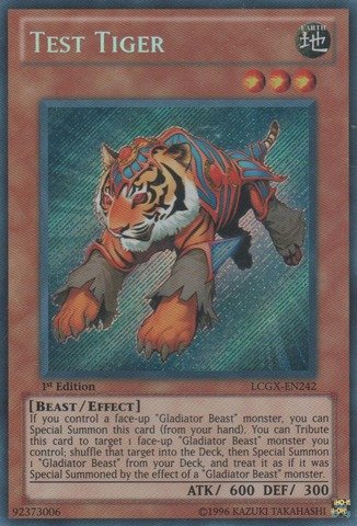 Yu-Gi-Oh! - Test Tiger (LCGX-EN242) - Legendary Collection 2 - 1st Edition - Secret Rare